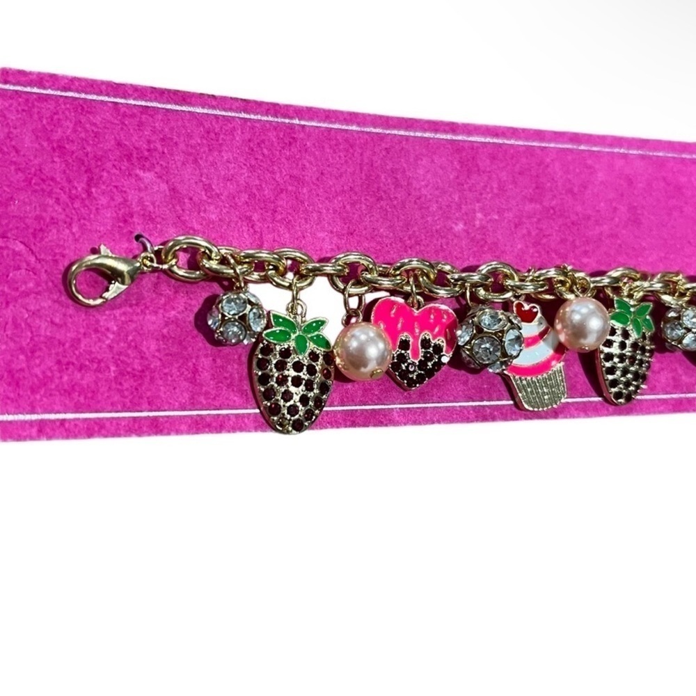 Strawberry Ice Cream Summer Charm Bracelet - Picture 3 of 4